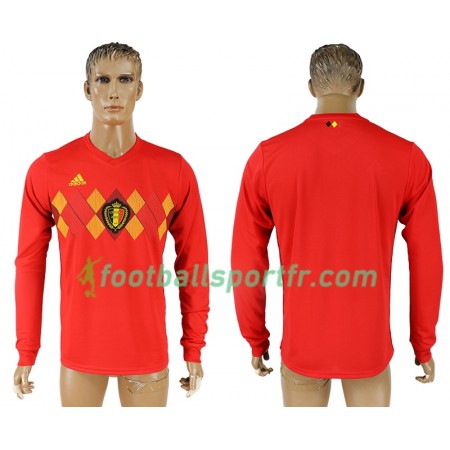 Tenue Belgique Domicile Coupe du monde 2018 Maillot de Foot ML