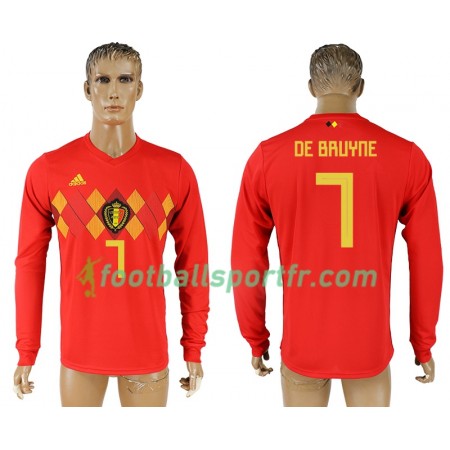 Tenue Belgique Kevin De Bruyne 7 Domicile Coupe du monde 2018 Maillot de Foot ML