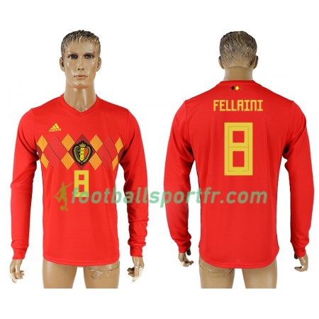 Tenue Belgique Marouane Fellaini 8 Domicile Coupe du monde 2018 Maillot de Foot ML
