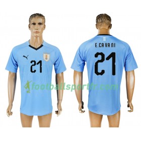 Tenue Uruguay Edinson Cavani 21 Domicile Coupe du monde 2018 Maillot de Foot